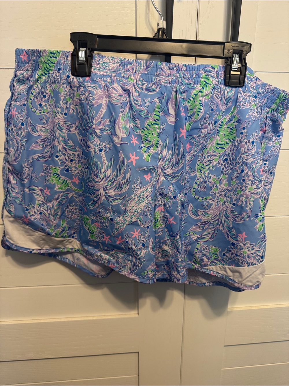 Lilly Pulitzer Blue Floral Athletic Shorts